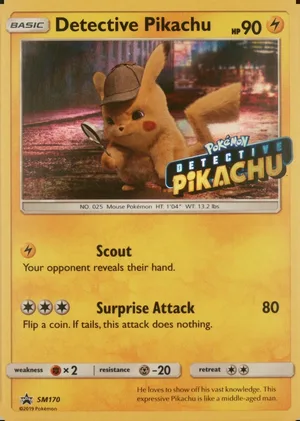 Detective Pikachu SM170, Detective Pikachu stamp, owner-provided image