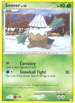 Snover 101/123, Gold snowflake stamp, card art reference