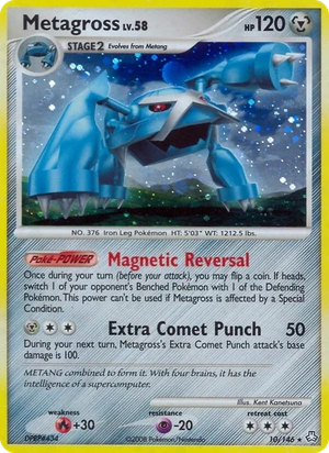 Metagross 10/146, Non Holo, card art reference
