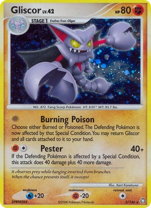 Gliscor 5/146, Non Holo, card art reference