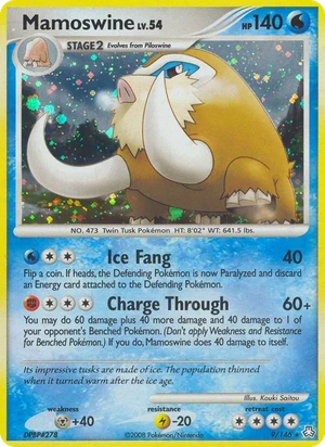 Mamoswine 9/146, Non Holo, card art reference