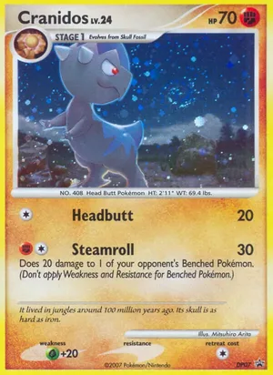Cranidos #DP07, DP Black Star Cosmos Holo, TCGdex reference