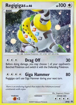 Regigigas #DP40, DP Black Star Cosmos Holo, TCGdex reference