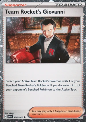 Team Rocket's Giovanni 174/182, Destined Rivals English Cosmos Holo, owner-provided image