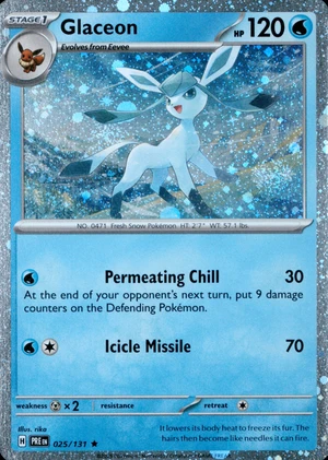 Glaceon 025/131, Cosmos Holofoil, owner-provided image