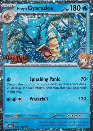 Misty's Gyarados 049/182, prerelease, owner-provided image