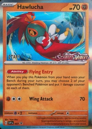 Hawlucha SVP 007, Staff prerelease, owner-provided image