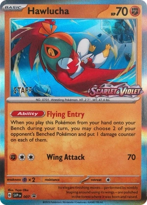 Hawlucha SVP 007, Staff prerelease, owner-provided image