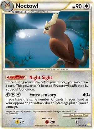 Noctowl 8/123, Non Holo, card art reference