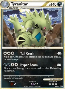 Tyranitar 26/95, Cosmos Holofoil, card art reference