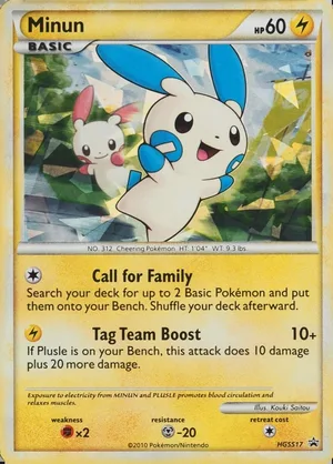 Minun HGSS17, HGSS Black Star Promos English Cracked Ice Holo, image provided by the catalog owner