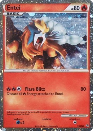 Entei #HGSS20, HGSS Black Star Cosmos Holo, image provided by the catalog owner