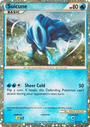 Suicune #HGSS21, HGSS Black Star Cosmos Holo, image provided by the catalog owner