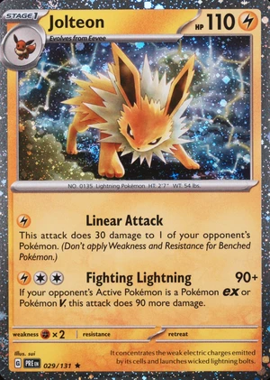 Jolteon 029/131, Cosmos Holofoil, owner-provided image