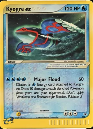 Kyogre ex #001, Nintendo Black Star No e-Reader Code, CGC cert 6184963048 reference placeholder