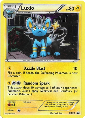 Luxio BW34, Cracked Ice Holo, Bulbapedia reference scan