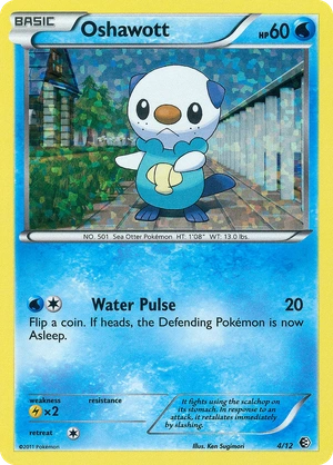 Oshawott 4/12, Confetti Holo, reference image