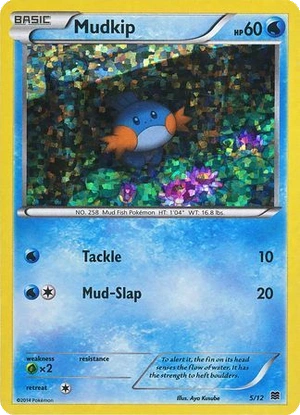 Mudkip 5/12, McDonald's Collection 2015 Confetti Holo, Pokumon reference