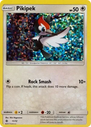 Pikipek 11/12, McDonald's Collection 2017 Confetti Holo, Pokumon reference