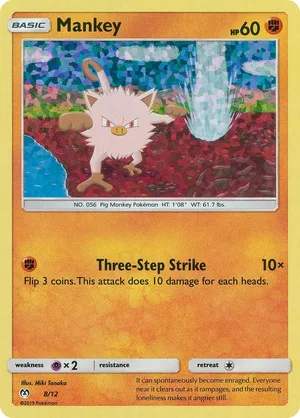 Mankey #08, English McDonald's Collection 2019 promo, reference image