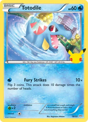 Totodile #18, English McDonald's Collection 2021 promo, reference image