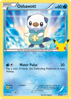 Oshawott #21, English McDonald's Collection 2021 promo, reference image