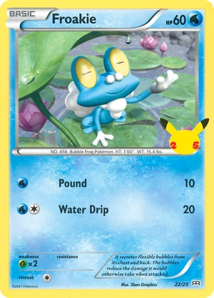Froakie 22/25, Confetti Holo, flat official artwork