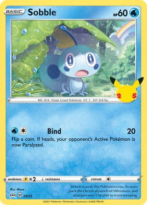 Sobble 24/25, Confetti Holo, flat official artwork