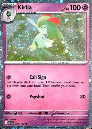 Kirlia 059/132, Mega Evolution English Cosmos Holofoil, image provided by the catalog owner