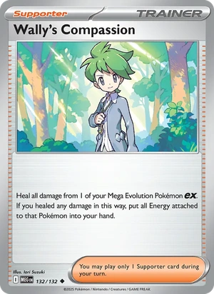 Wally's Compassion 132/132, Cosmos Holofoil, card art reference