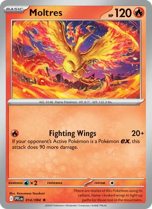 Moltres 014/094, Non Holo, card art reference
