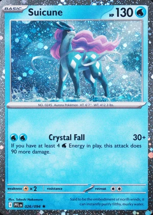Suicune 026/094, Cosmos Holofoil, card art reference