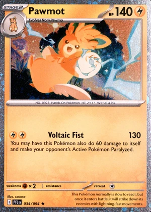 Pawmot 034/094, Cosmos Holofoil, card art reference