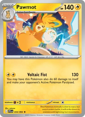 Pawmot 034/094, Cosmos Holofoil, card art reference