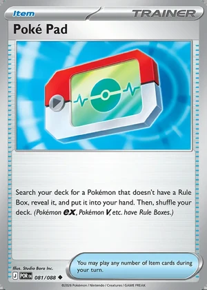 Poké Pad 081/088, Print with "Play! Pokémon" stamp, card art reference
