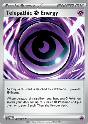 Telepathic  Energy 088/088, Print with "Play! Pokémon" stamp, card art reference