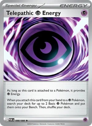 Telepathic Energy 088/088, Non Holo, card art reference