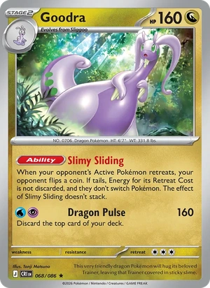 Goodra 068/086, Non Holo, card art reference