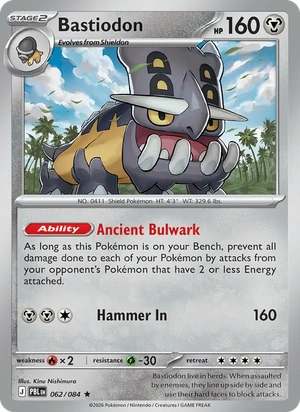 Bastiodon 062/084, Non Holo, card art reference