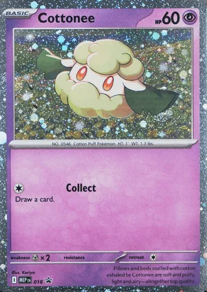 Cottonee 018, MEP Black Star Promos English Cosmos Holo, image provided by the catalog owner