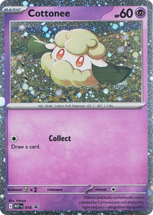 Cottonee 018, MEP Black Star Promos English Cosmos Holo, image provided by the catalog owner