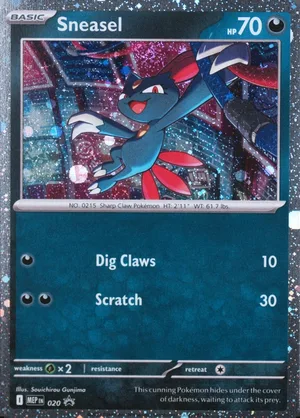 Sneasel 020, MEP Black Star Promos English Cosmos Holo, image provided by the catalog owner