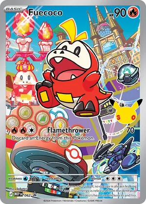 Fuecoco #062, English MEP Black Star Promos promo, reference image