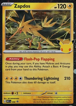 Zapdos #098, English MEP Black Star Promos promo, reference image