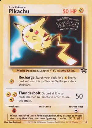 Pikachu 4 standard WB movie stamp PSA reference placeholder