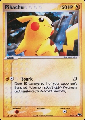 Pikachu 13/17, Cosmos Holo, owner-provided image