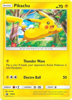 Pikachu SM04, Sequin Holo, Bulbapedia reference scan