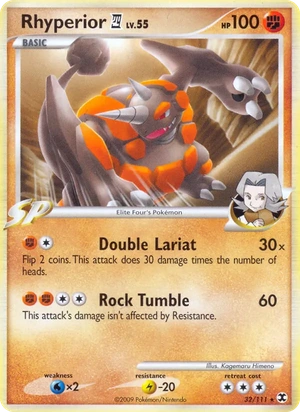Rhyperior 4 32/111, Cosmos Holofoil, card art reference