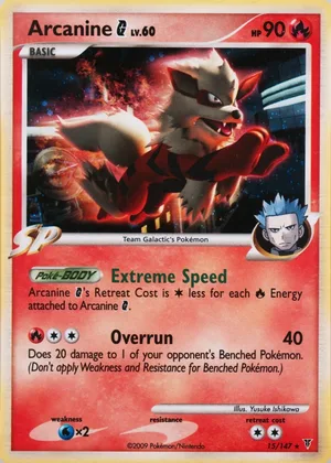 Arcanine G 15/147, Supreme Victors English Cosmos Holofoil, image provided by the catalog owner