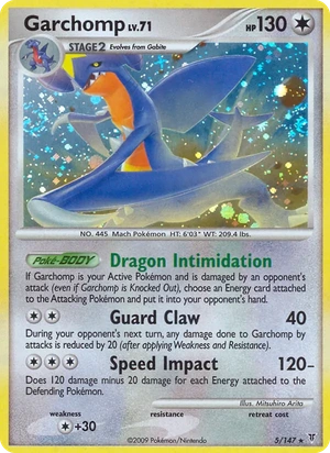 Garchomp 5/147, Cracked Ice Holofoil, card art reference